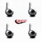 Service Caster 2.5 Inch Bright Chrome Metal Ball Caster - 7/16 Grip Ring Stem - SCC, 4PK SCC-GR01S25-DCS-BC-71678-4 - alternate 4